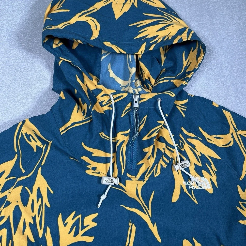 The North Face Class V Pullover Hoodie Men S Blue Coral Tropical‎ Paint Brush